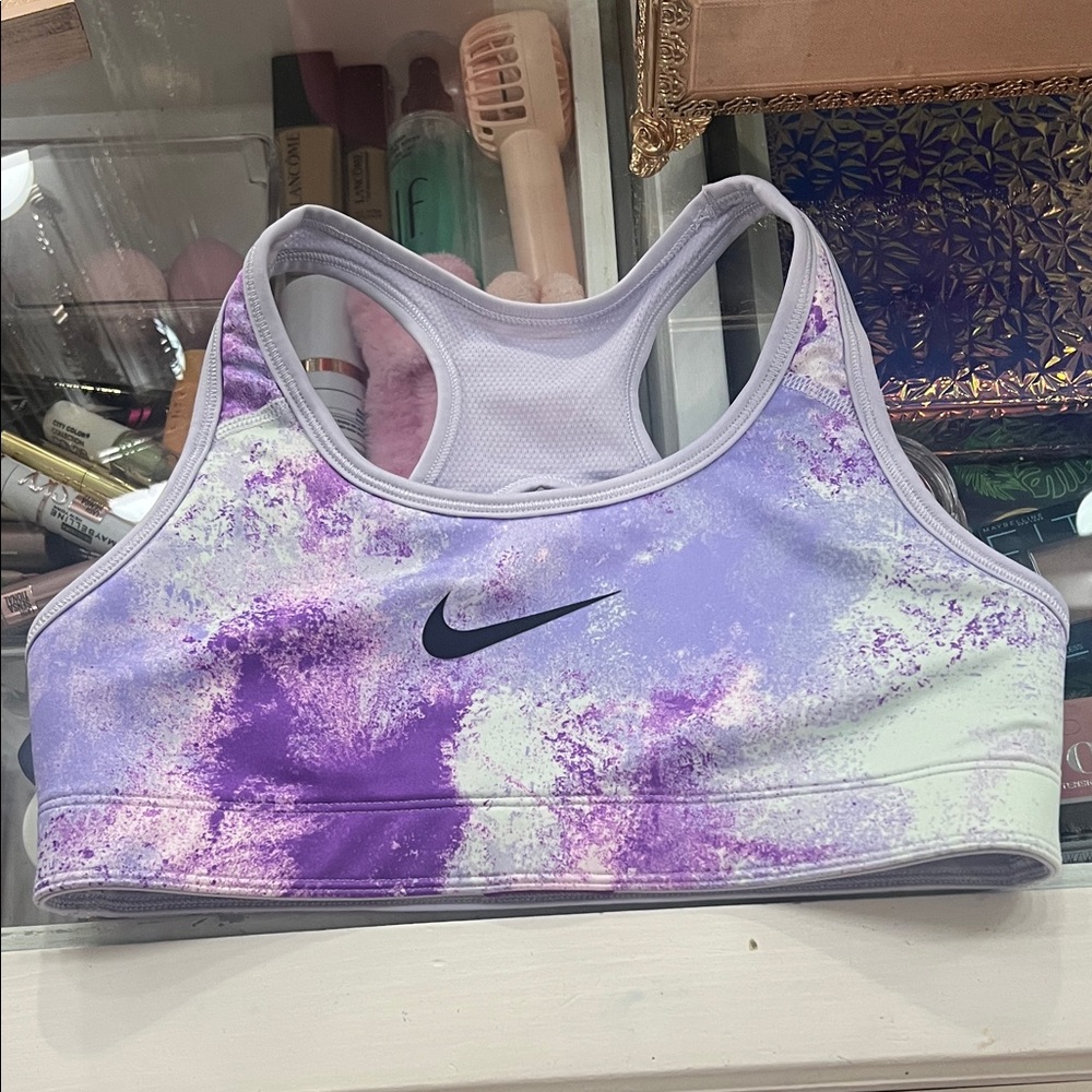 Nike Lavender and White Sports Bra